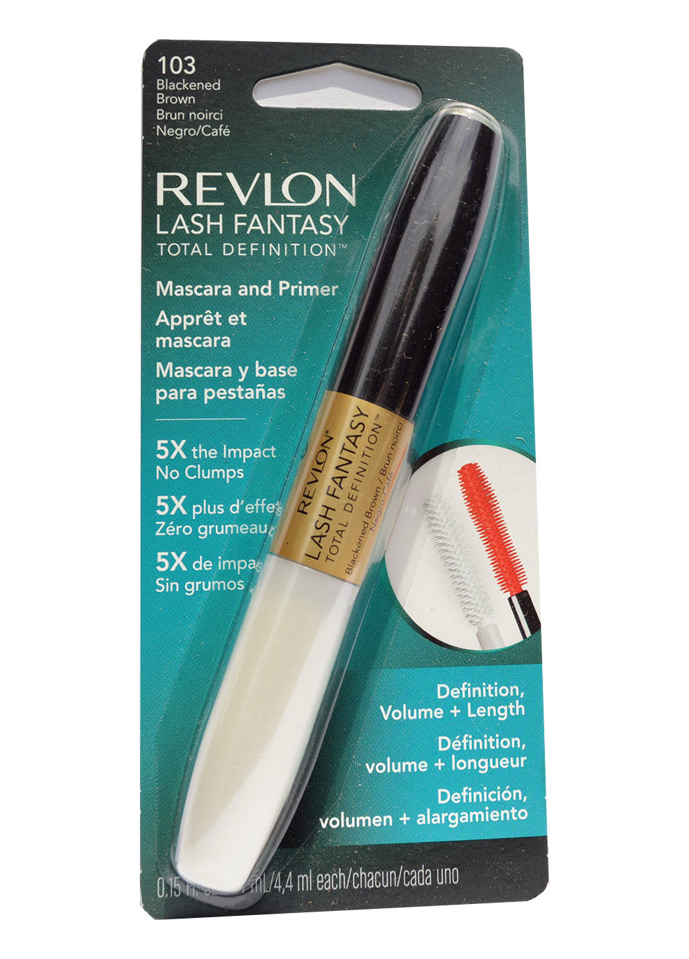 Revlon LASH FANTASY TOTAL DEFINITION Mascara and Primer #103 Blackened Brown